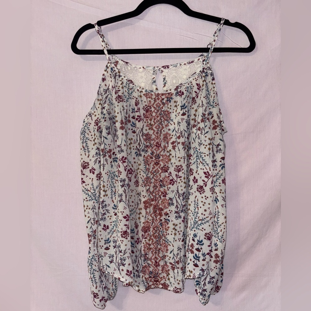 Women’s Rewind Floral Cold Shoulder Blouse
